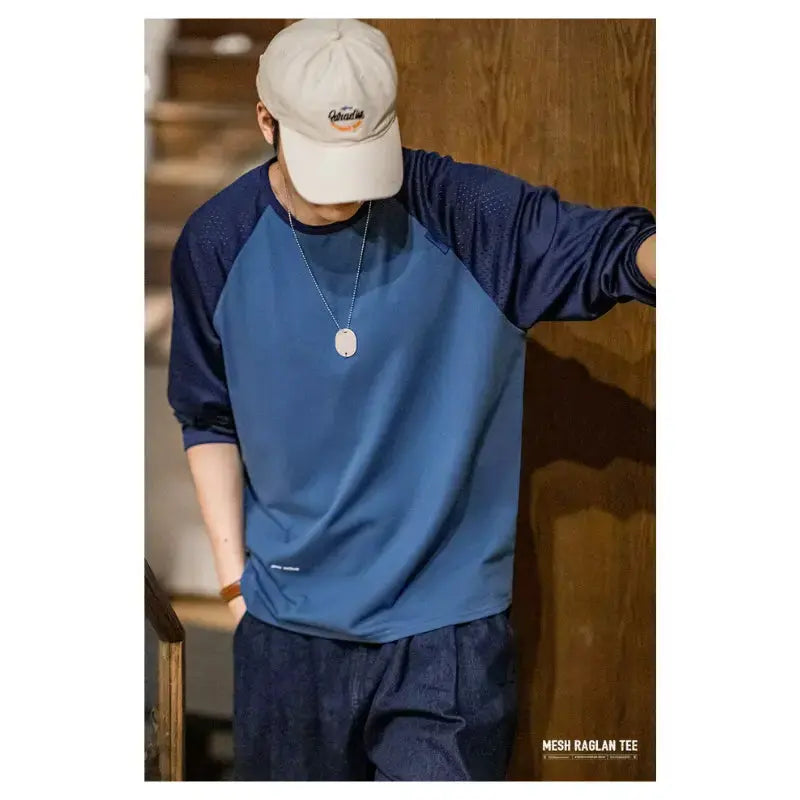 Mens Spring Round Neck | Pullover Breathable Layering Tee Maden