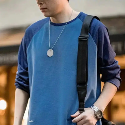Mens Spring Round Neck | Pullover Breathable Layering Tee Maden