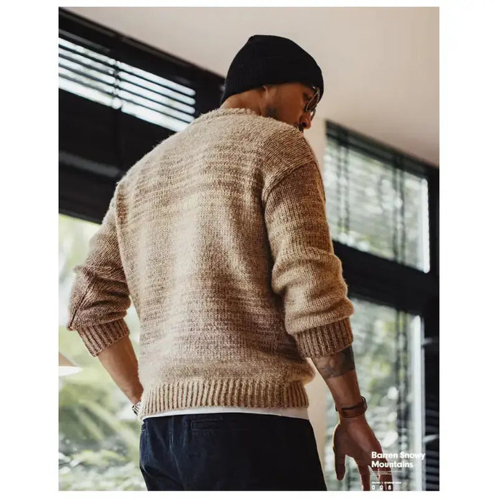 Mens Vintage Knit Sweater | Workwear Knitwear Pullover Amekaji