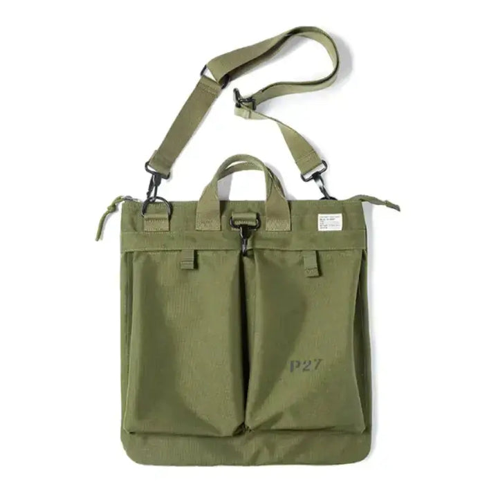 Military Flyers Helmet Bag | Canvas Crossbody Tote Amekaji