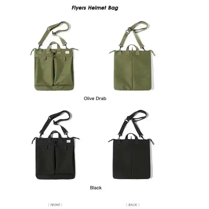 Military Flyers Helmet Bag | Canvas Crossbody Tote Amekaji