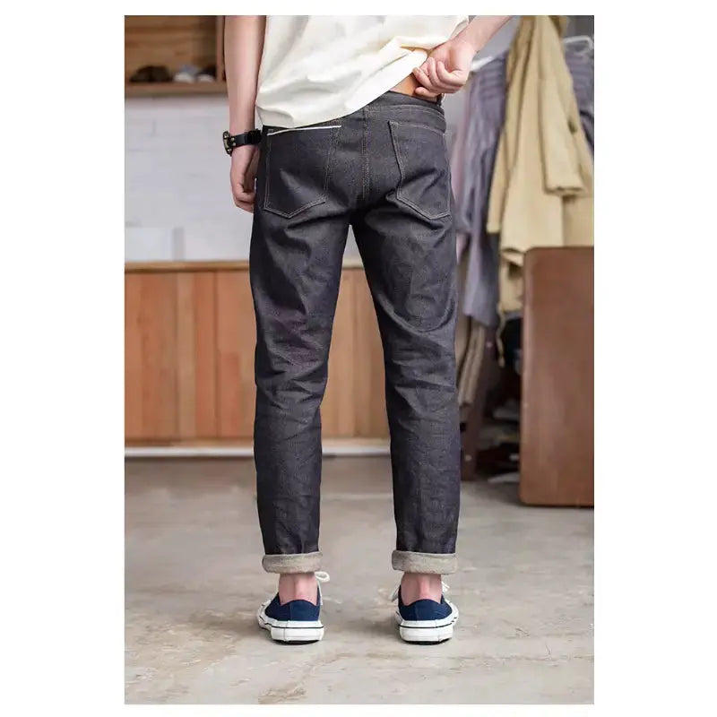 Raw Denim Jeans Tapered | Retro 11.6oz Regular Cotton Jeans Maden