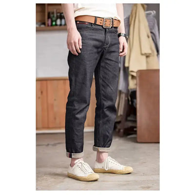 Raw Denim Jeans Tapered | Retro 11.6oz Regular Cotton Jeans Maden