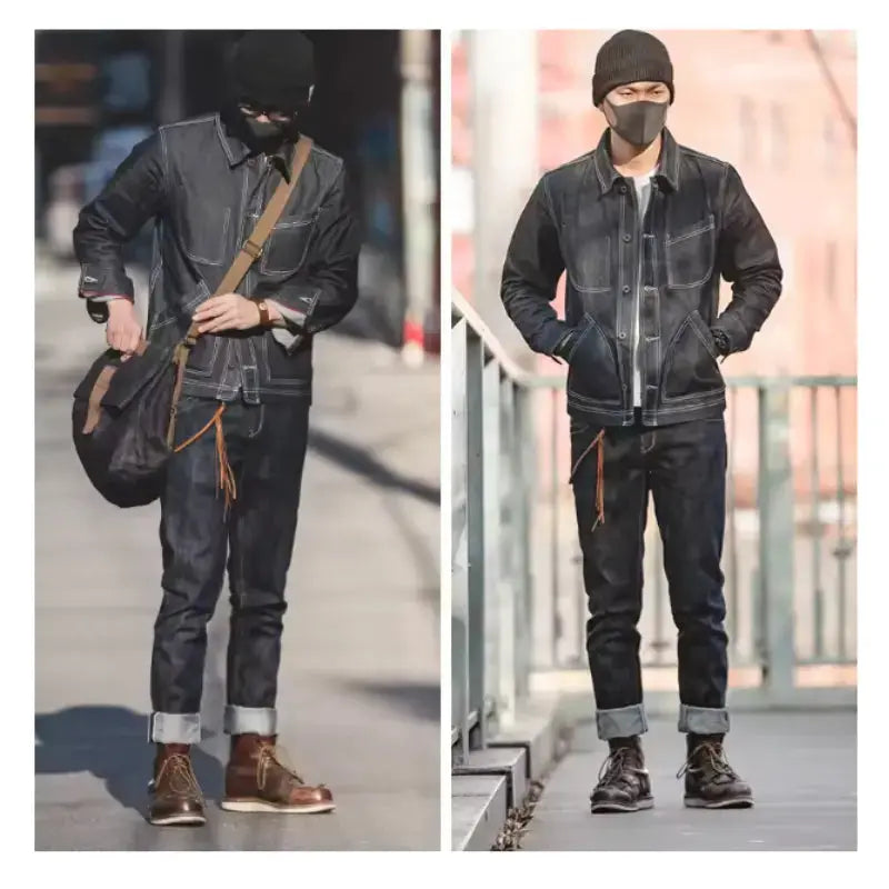 Raw Denim Straight Jeans | Horsehair Fit Men&