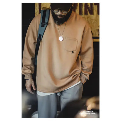 Round Neck Long Sleeve | Men Casual Loose Sweater Maden