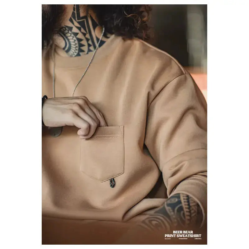 Round Neck Long Sleeve | Men Casual Loose Sweater Maden