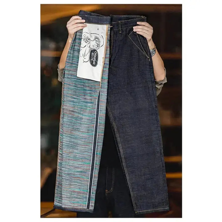 Selvedge Raw Denim Jeans | Men Vintage Straight Denim Jean Amekaji