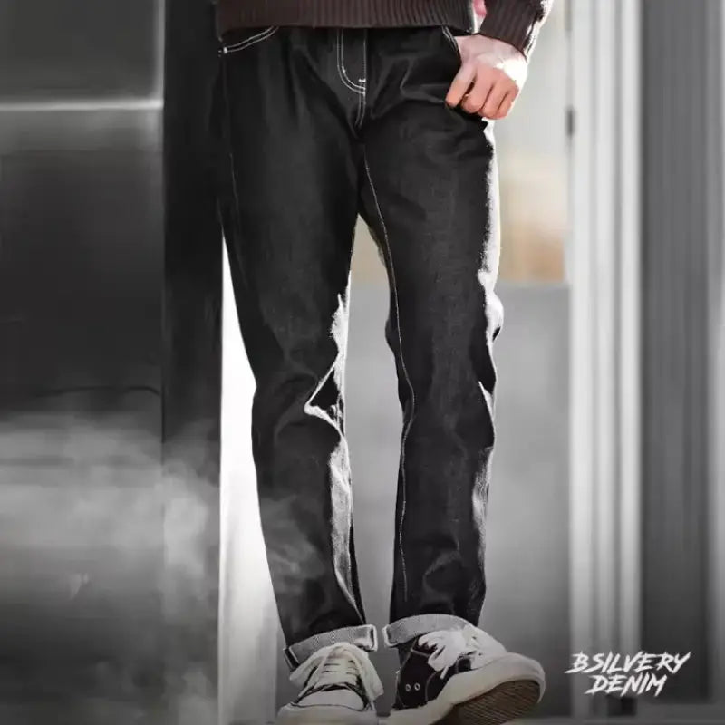 Silver Denim Vintage Jeans | Men's Amekaji Raw Denim Amekaji