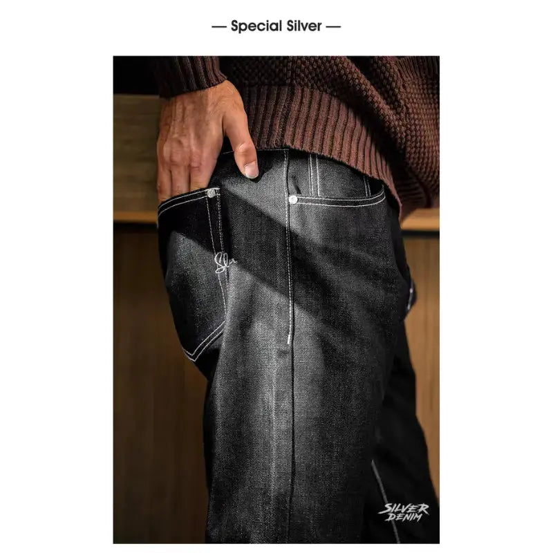 Silver Denim Vintage Jeans | Men's Amekaji Raw Denim Amekaji