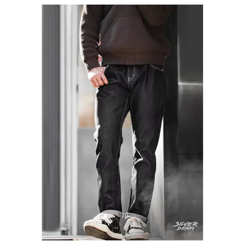 Silver Denim Vintage Jeans | Men's Amekaji Raw Denim Amekaji