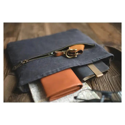 Single Shoulder Oblique Bag | Workwear Retro Cross Oil Wax Bag Amekaji