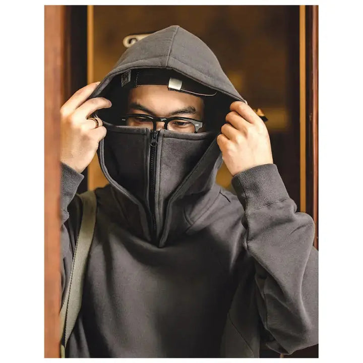 Sweater Mask Hoodie Zipper | Men&