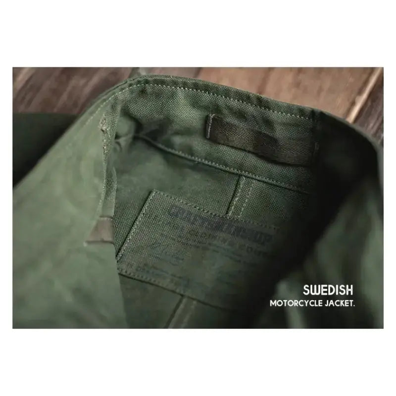 Swedish Motorcycle Casual Jacket | Pocket Retro 16oz Jacket Workwear Maden