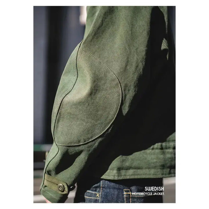 Swedish Motorcycle Casual Jacket | Pocket Retro 16oz Jacket Workwear Maden