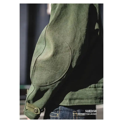 Swedish Motorcycle Casual Jacket | Pocket Retro 16oz Jacket Workwear Maden