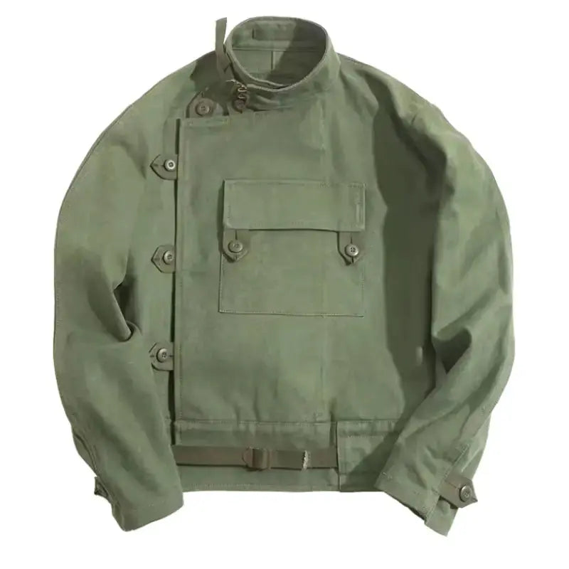 Swedish Motorcycle Casual Jacket | Pocket Retro 16oz Jacket Workwear Maden
