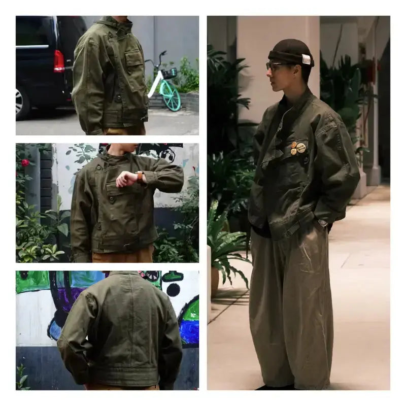 Swedish Motorcycle Casual Jacket | Pocket Retro 16oz Jacket Workwear Maden