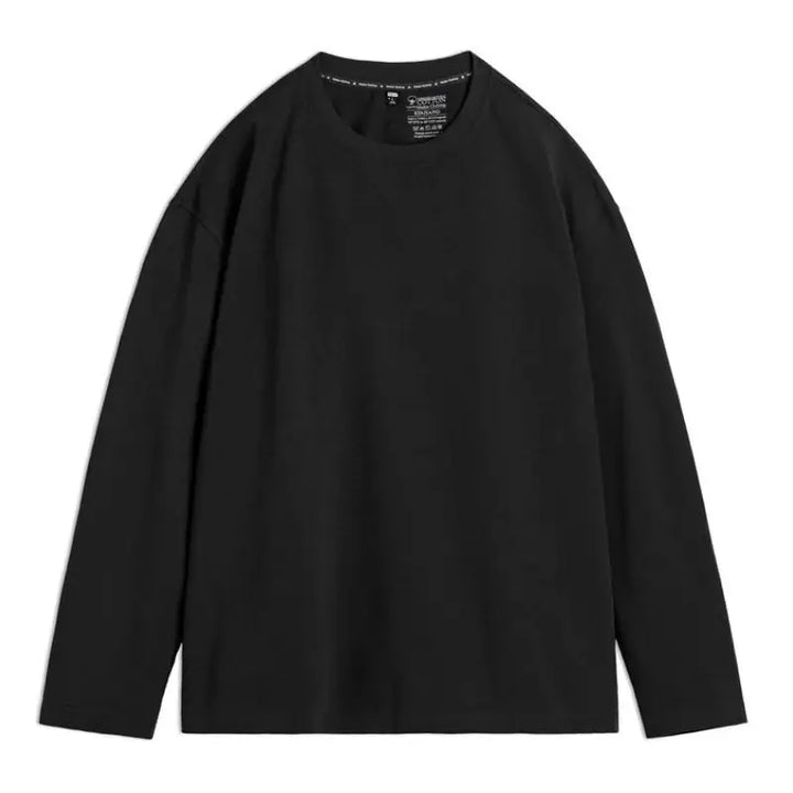 T-shirt Men Heavyweight Cotton | Crewneck Long Sleeve T-Shirt Amekaji