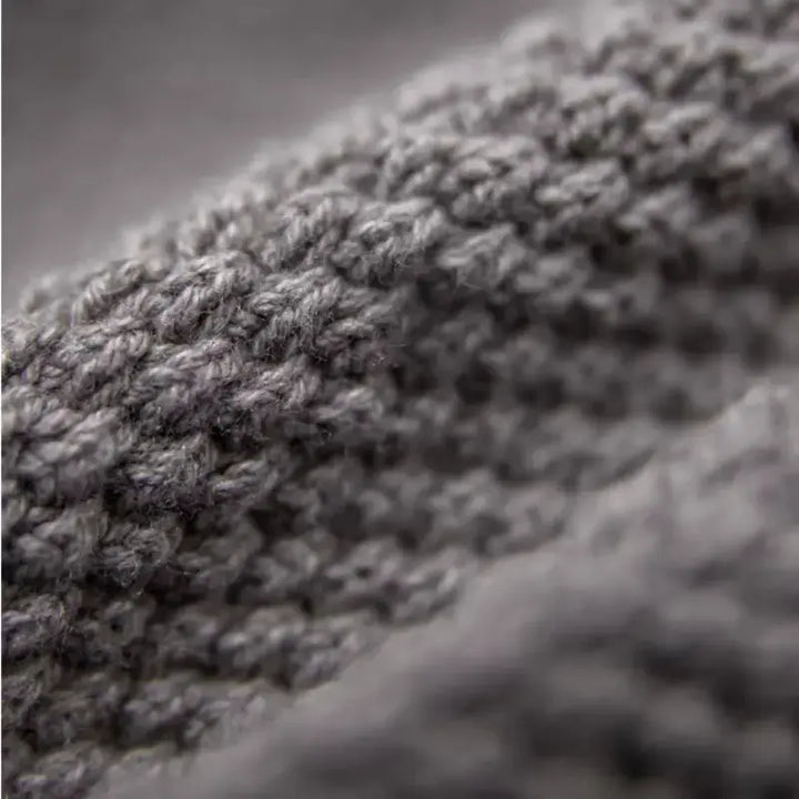 Textured Mens Knit Hoodie | Half-Zip Waffle Pullover Amekaji