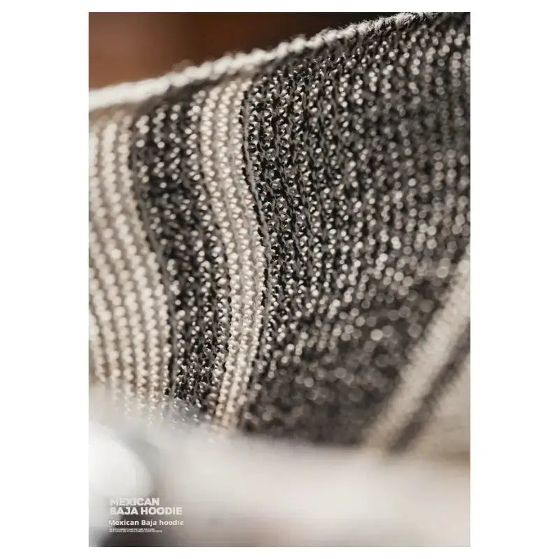 Vintage Baja Knit Hoodie | Mexican Style Pullover Amekaji