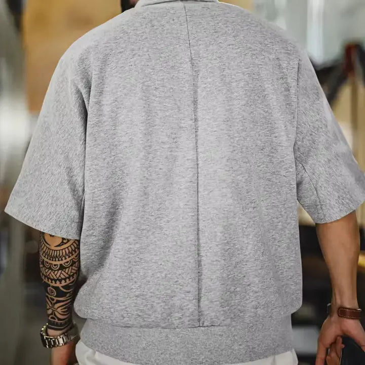 Vintage Boro Collar Polo | Half-Zip Amekaji Sweat Polo Amekaji