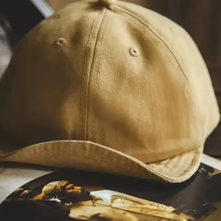 Vintage Denim Flip Cap | Retro American Workwear Baseball Hat Amekaji