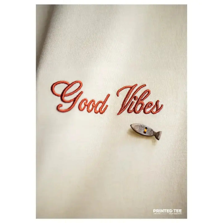Vintage Fisherman Long Sleeve | “Good Vibes” Tee Pocket Graphic Amekaji