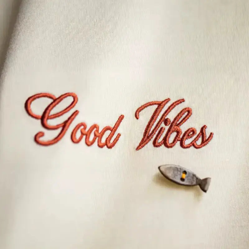 Vintage Fisherman Long Sleeve | “Good Vibes” Tee Pocket Graphic Amekaji