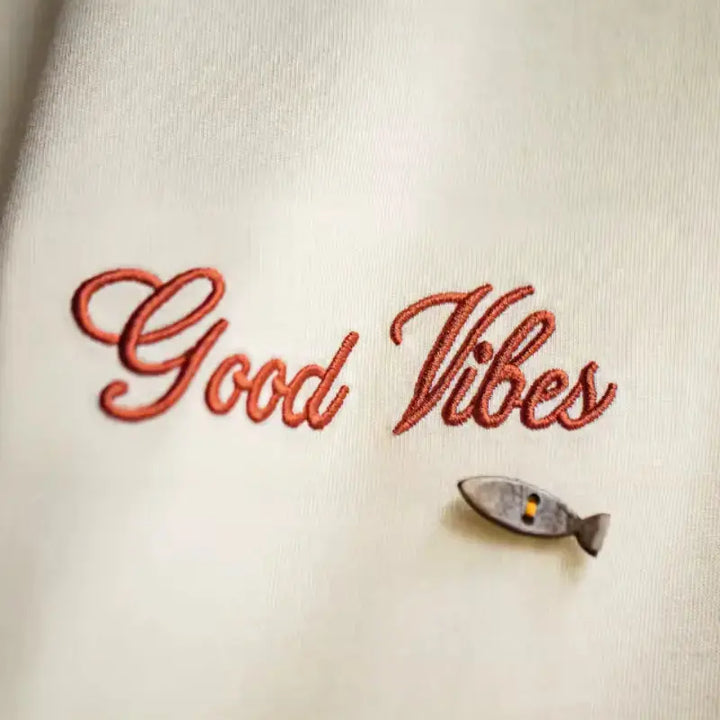 Vintage Fisherman Long Sleeve | “Good Vibes” Tee Pocket Graphic Amekaji