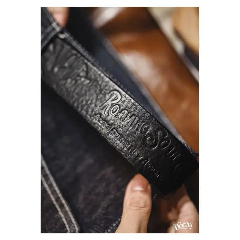 Vintage Hammered Brass Belt | Retro Leather Amekaji Belt Amekaji