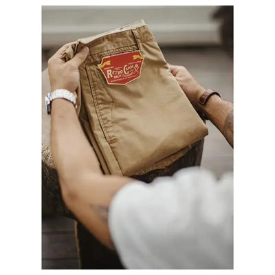 Vintage Heavyweight Casual Pants | Men's Workwear Straight Pants Amekaji