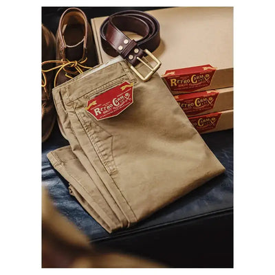 Vintage Heavyweight Casual Pants | Men's Workwear Straight Pants Amekaji