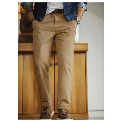 Vintage Heavyweight Casual Pants | Men's Workwear Straight Pants Amekaji