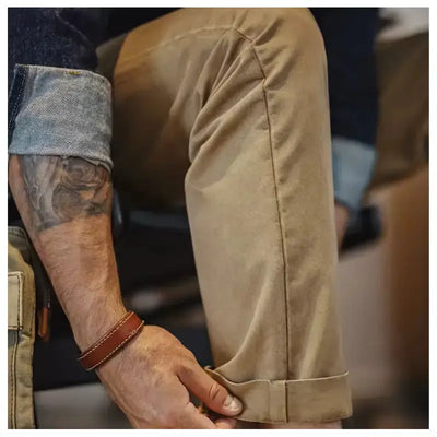 Vintage Heavyweight Casual Pants | Men's Workwear Straight Pants Amekaji