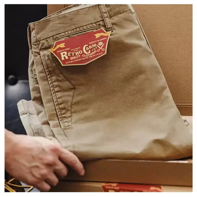 Vintage Heavyweight Casual Pants | Men's Workwear Straight Pants Amekaji