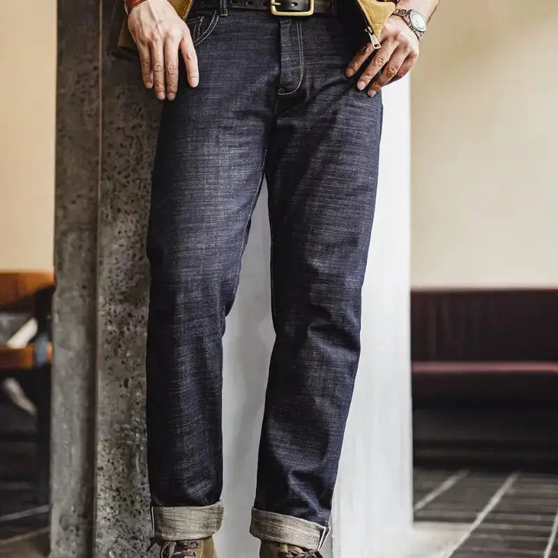 Vintage Heavyweight Denim Jeans | Men's Straight Selvedge Jeans Maden