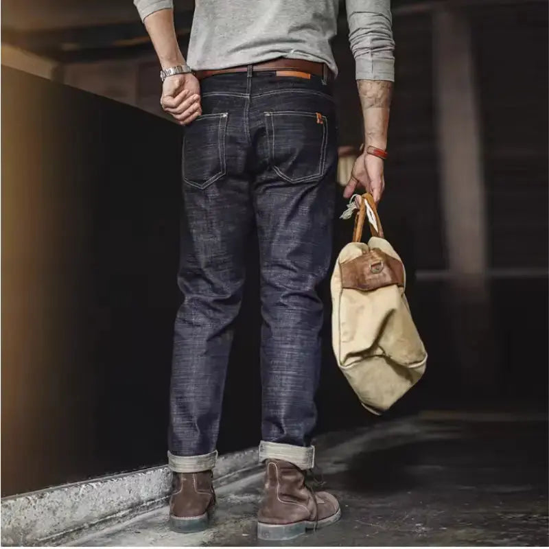 Vintage Heavyweight Denim Jeans | Men's Straight Selvedge Jeans Maden