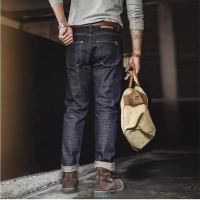 Vintage Heavyweight Denim Jeans | Men's Straight Selvedge Jeans Maden