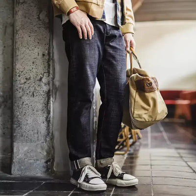 Vintage Heavyweight Denim Jeans | Men's Straight Selvedge Jeans Maden