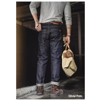 Vintage Heavyweight Denim Jeans | Men's Straight Selvedge Jeans Maden