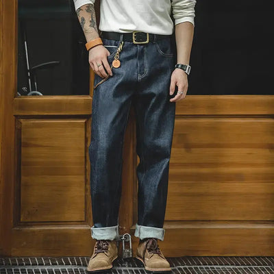 Vintage Heavyweight Denim Jeans | Men's Straight Selvedge Jeans Maden