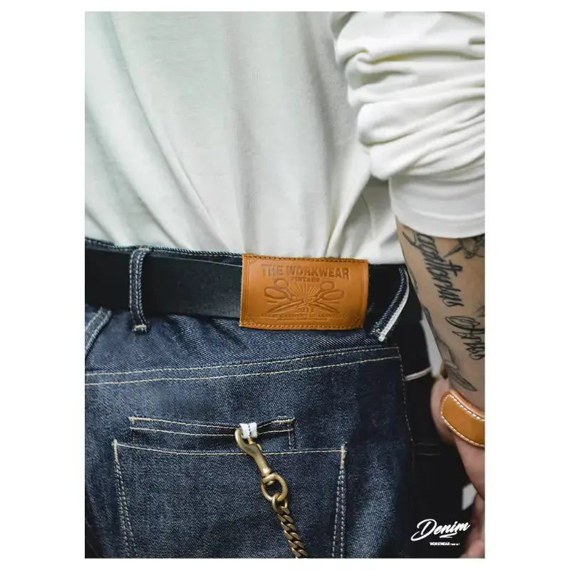 Vintage Heavyweight Denim Jeans | Men's Straight Selvedge Jeans Maden