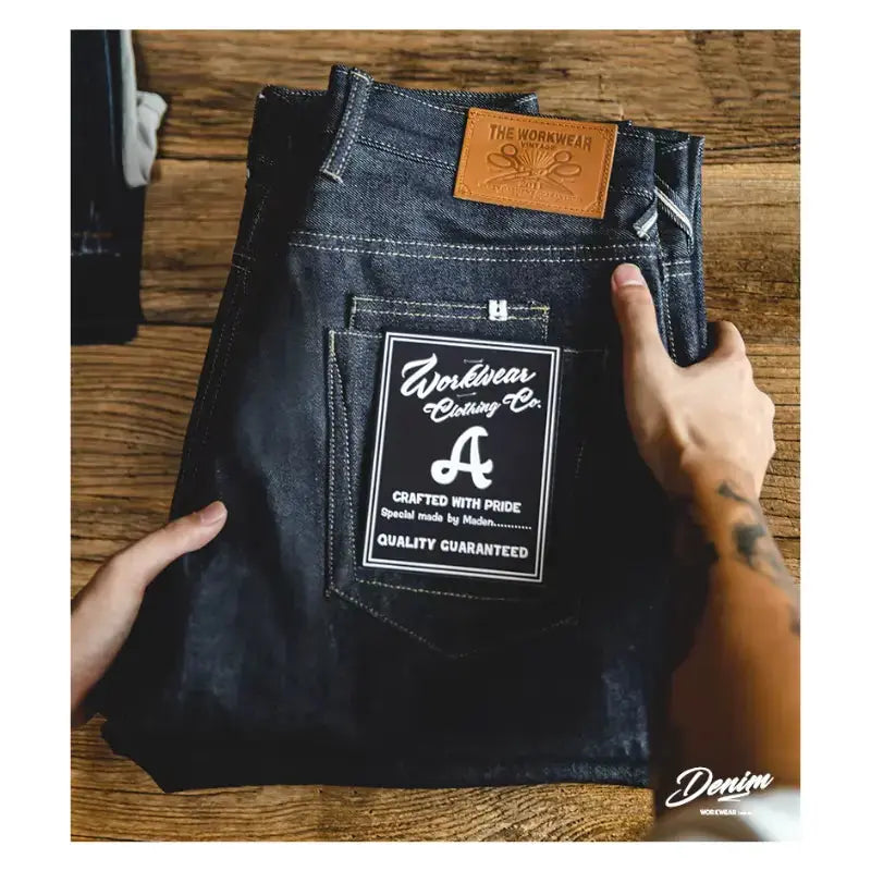 Vintage Heavyweight Denim Jeans | Men's Straight Selvedge Jeans Maden