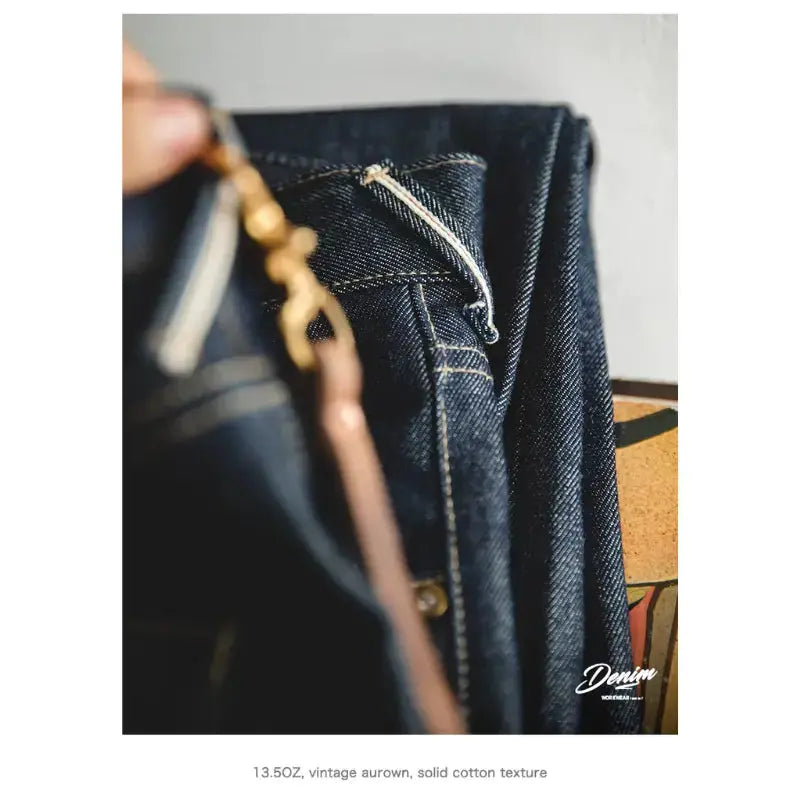 Vintage Heavyweight Denim Jeans | Men's Straight Selvedge Jeans Maden