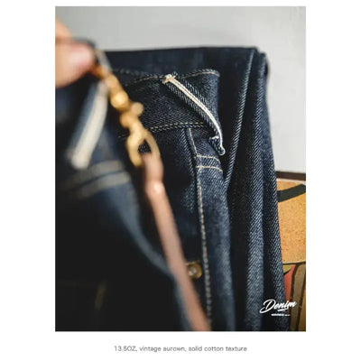 Vintage Heavyweight Denim Jeans | Men's Straight Selvedge Jeans Maden