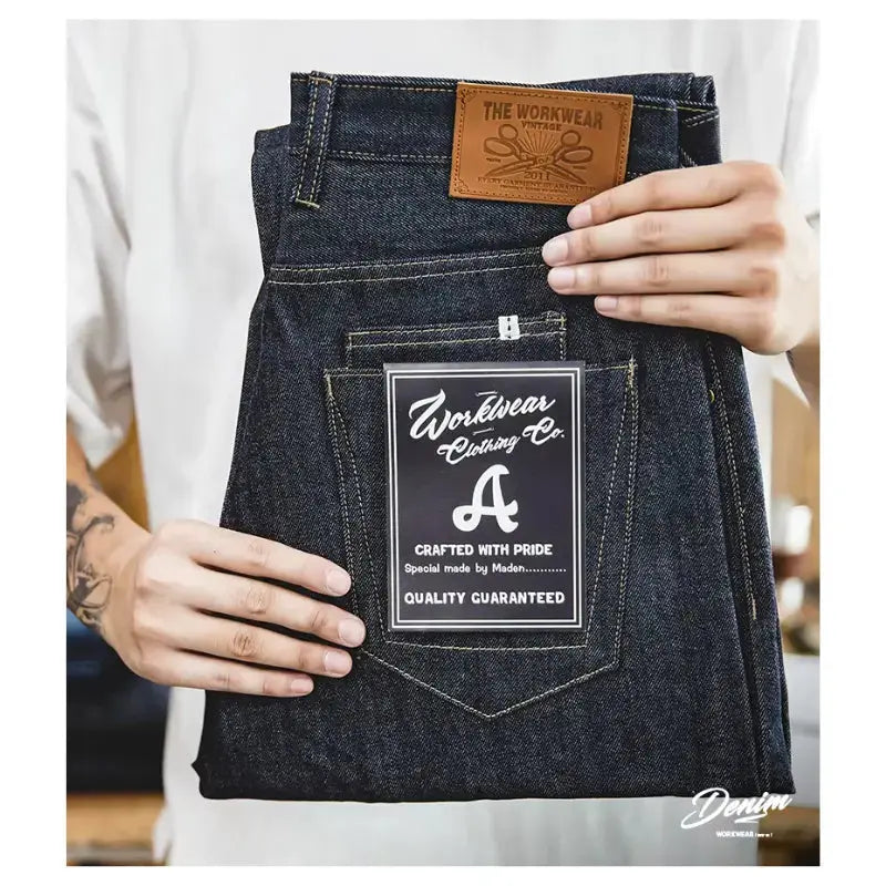 Vintage Heavyweight Denim Jeans | Men's Straight Selvedge Jeans Maden