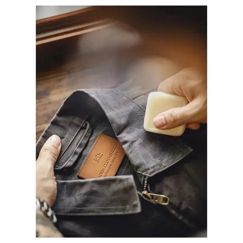 Vintage Oil Waxed Jacket | Men's Classic Slim Fit Jacket Amekaji