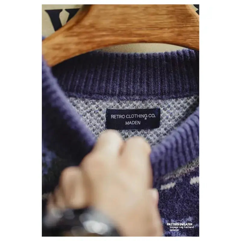 Vintage Sweater Crewneck Relaxed | Pullover Soft Knitwear Amekaji