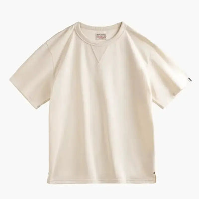 Vintage T-shirt Round Neck | Hem Slit Bottoming Men's Tee Maden