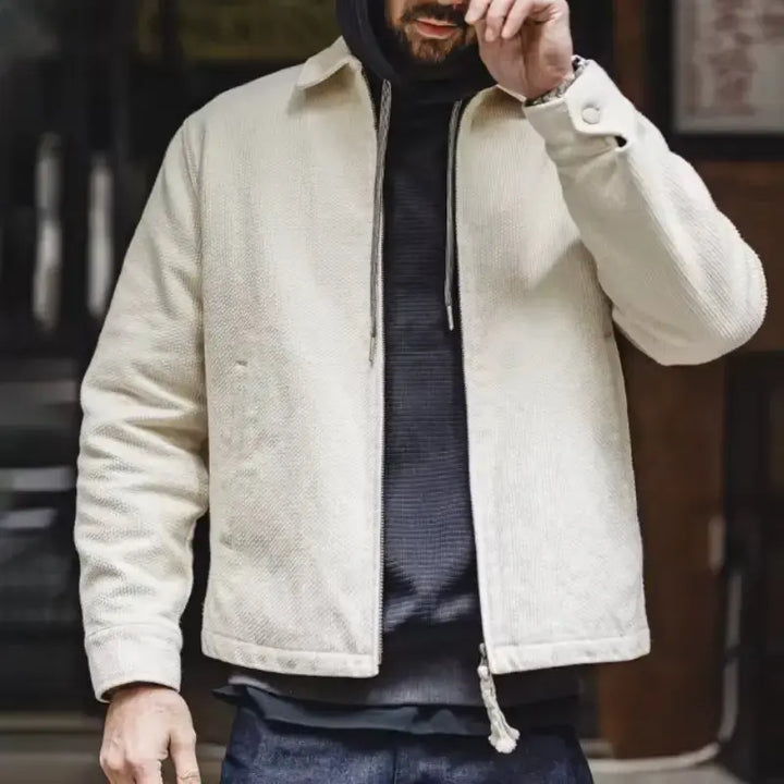 Vintage Waffle Zip Jacket | IKE Amekaji Workwear Jacket Amekaji